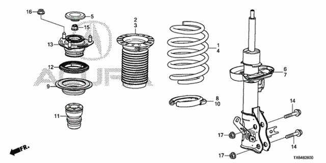 Front Shock Absorber for 2017 Acura ILX #0