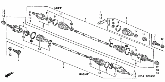 Rear Driveshaft for 2003 Honda CR-V #0