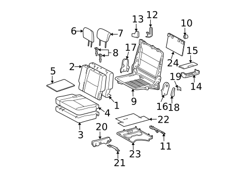 Rear Seat Components for 2009 Toyota 4Runner #2