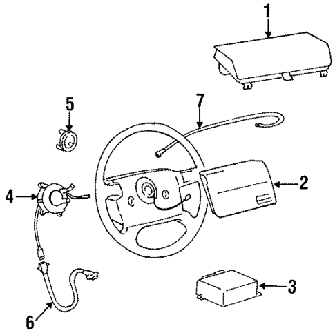 Air Bag Components for 1997 Volvo V90 #0
