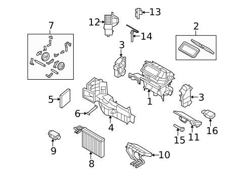 Evaporator & Heater Components for 2013 BMW X5 #0