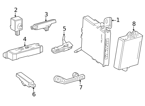 Keyless Entry Components for 2025 Toyota Mirai #0