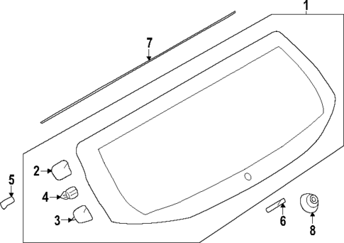 Glass - Lift Gate for 2024 Subaru Crosstrek #0