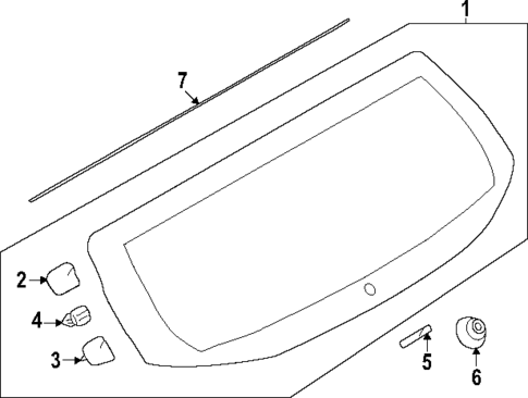 Glass - Lift Gate for 2025 Subaru Crosstrek #0