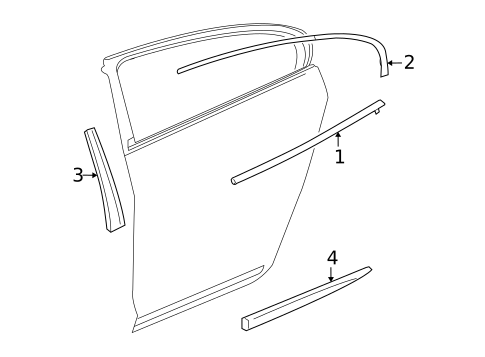 Exterior Trim - Rear Door for 2011 Buick LaCrosse #0