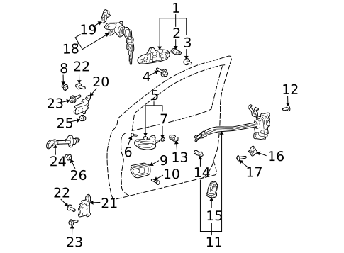 Front Door for 2001 Toyota Prius #1