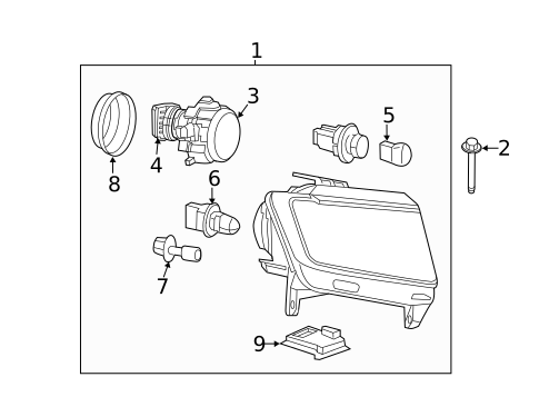 Headlamp Components for 2011 Jeep Grand Cherokee #0