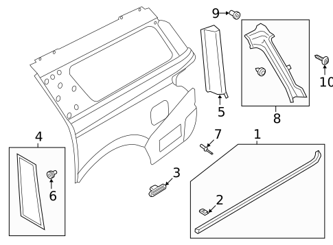 Exterior Trim - Quarter Panel for 2024 Lincoln Navigator #0