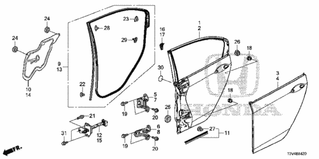 Rear Door Panels for 2014 Honda Accord #0