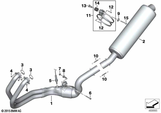 18127698065 - : Bracket Exhaust for BMW-Motorrad Image