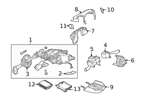 Steering Column Assembly for 2010 Volkswagen Touareg #0