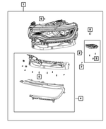68595516AA - : Headlamp Bracket Kit, Right for Mopar Image