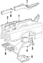 1341035 - Body: Inner Fender for Volvo: 780 Image