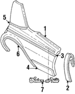20099056 - Body: Quarter Panel for Cadillac: Brougham, DeVille, Fleetwood Image