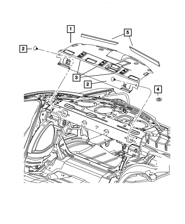 1TK89DX9AF - Interior Trim: Rear Shelf Panel for Mopar Image