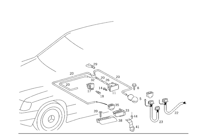 1298000119 - Vacuum System: Container for Mercedes-Benz Image image