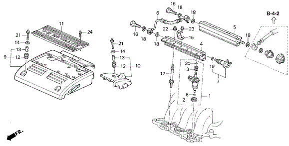 Fuel Pipe (V6) for 1995 Honda Accord #0