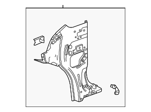 60004358 - : Part# 60004358 Passenger Side Body Hinge Pillar Inner Panel for Chevrolet: Trailblazer Image