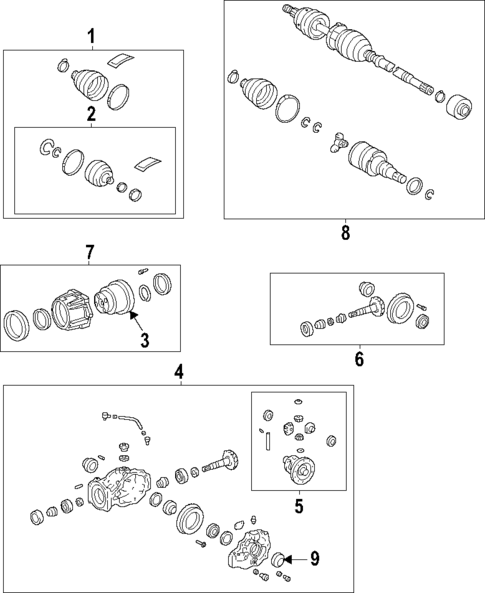 Rear Axle for 2021 Toyota Avalon #0