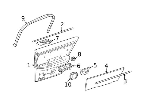 Interior Trim - Rear Door for 2002 Buick Park Avenue #0