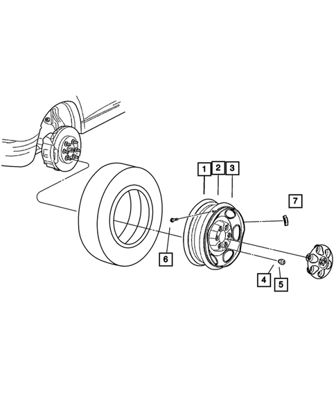 Wheels and Hardware for 2003 Dodge Dakota #0