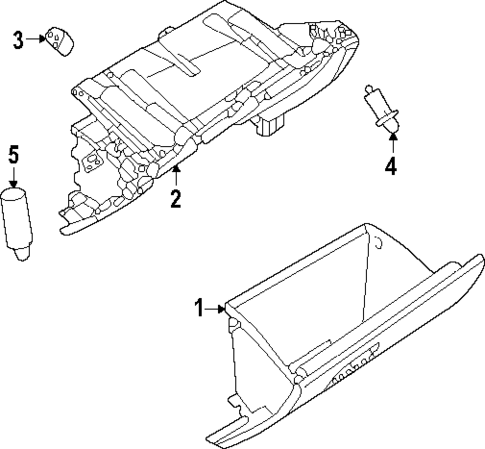 Glove Box for 2025 Mitsubishi Outlander #1