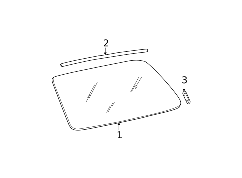 Glass - Lift Gate for 2003 Hyundai Accent #0