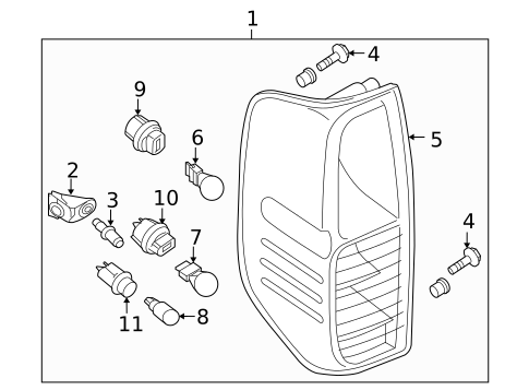 Tail Lamps for 2009 Suzuki Equator #0