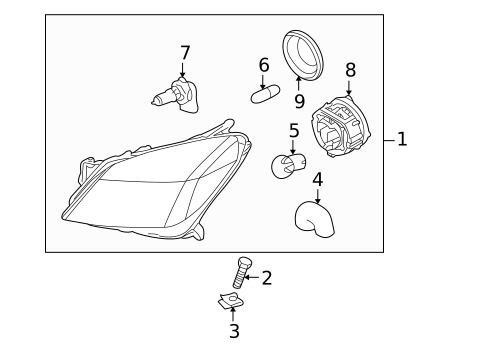 Headlamp Components for 2008 Saturn Astra #0