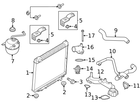 Radiator & Components for 2015 Ford F-250 Super Duty #3