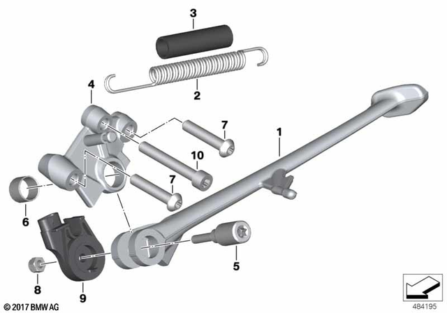 46538530151 - Frame and Mounting Parts: Side Stand -  for BMW-Motorrad Image