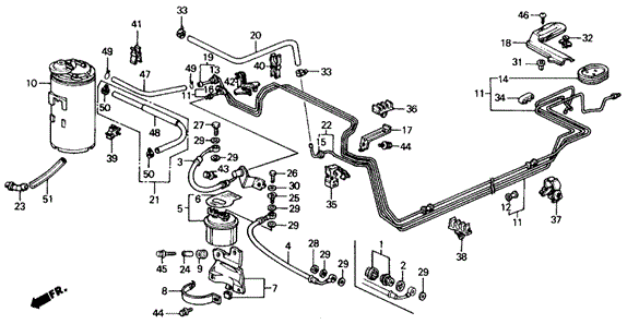Fuel Pipe for 1991 Honda Civic #0