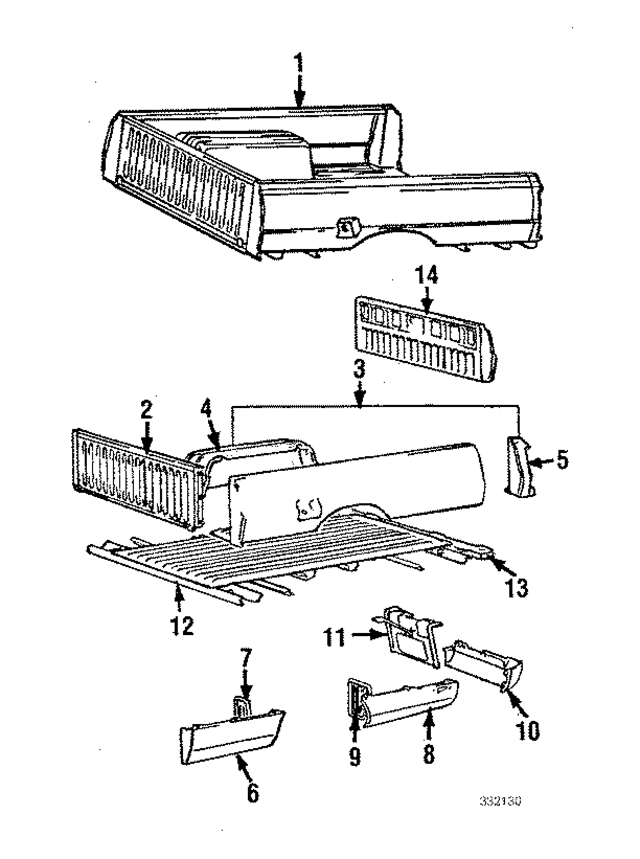 MB156624 - Body: Pickup Box Assembly for Mopar Image