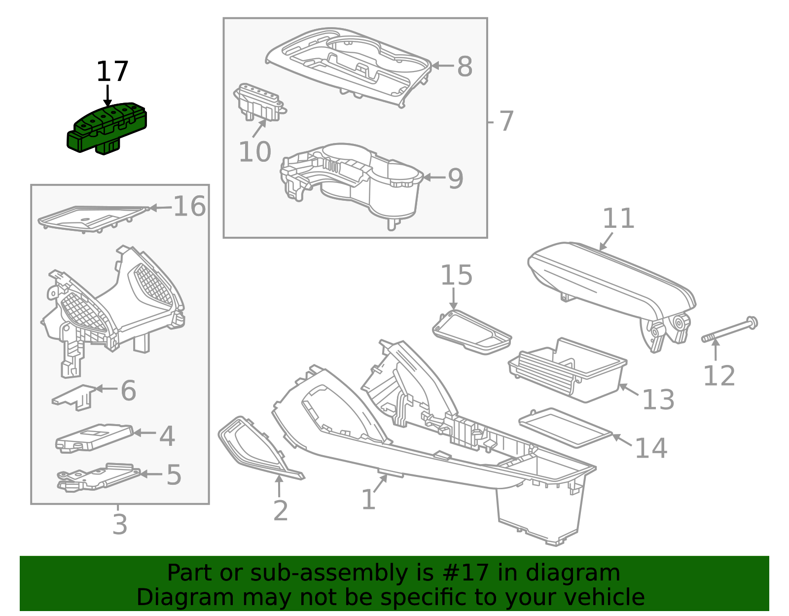 2021-2025 Chevrolet Trailblazer Control Switch Assembly 42553570 ...