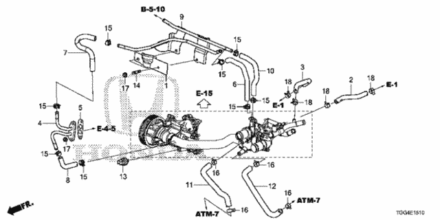 Water Hose for 2018 Honda Civic #0
