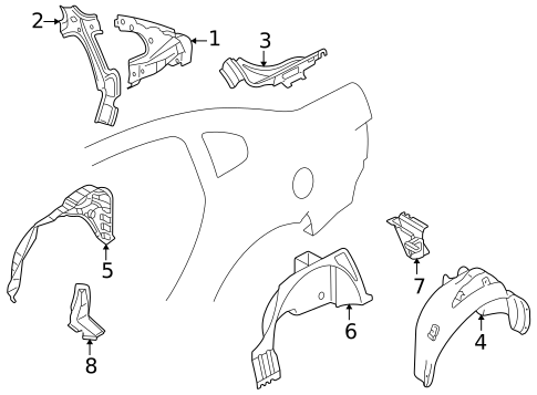 Inner Structure for 2001 Volkswagen Passat #2