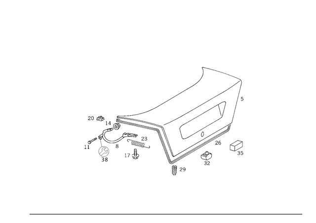 2027500075 - Trunk Lid: Trunk Lid for Mercedes-Benz Image image
