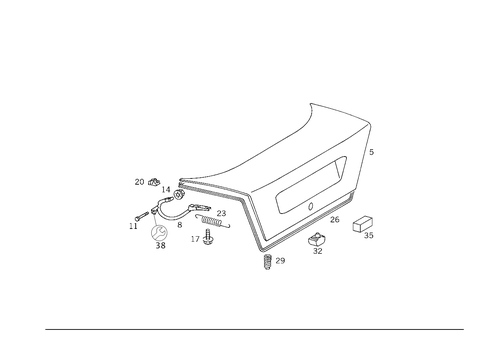 Trunk Lid for 1999 Mercedes-Benz C280 #0