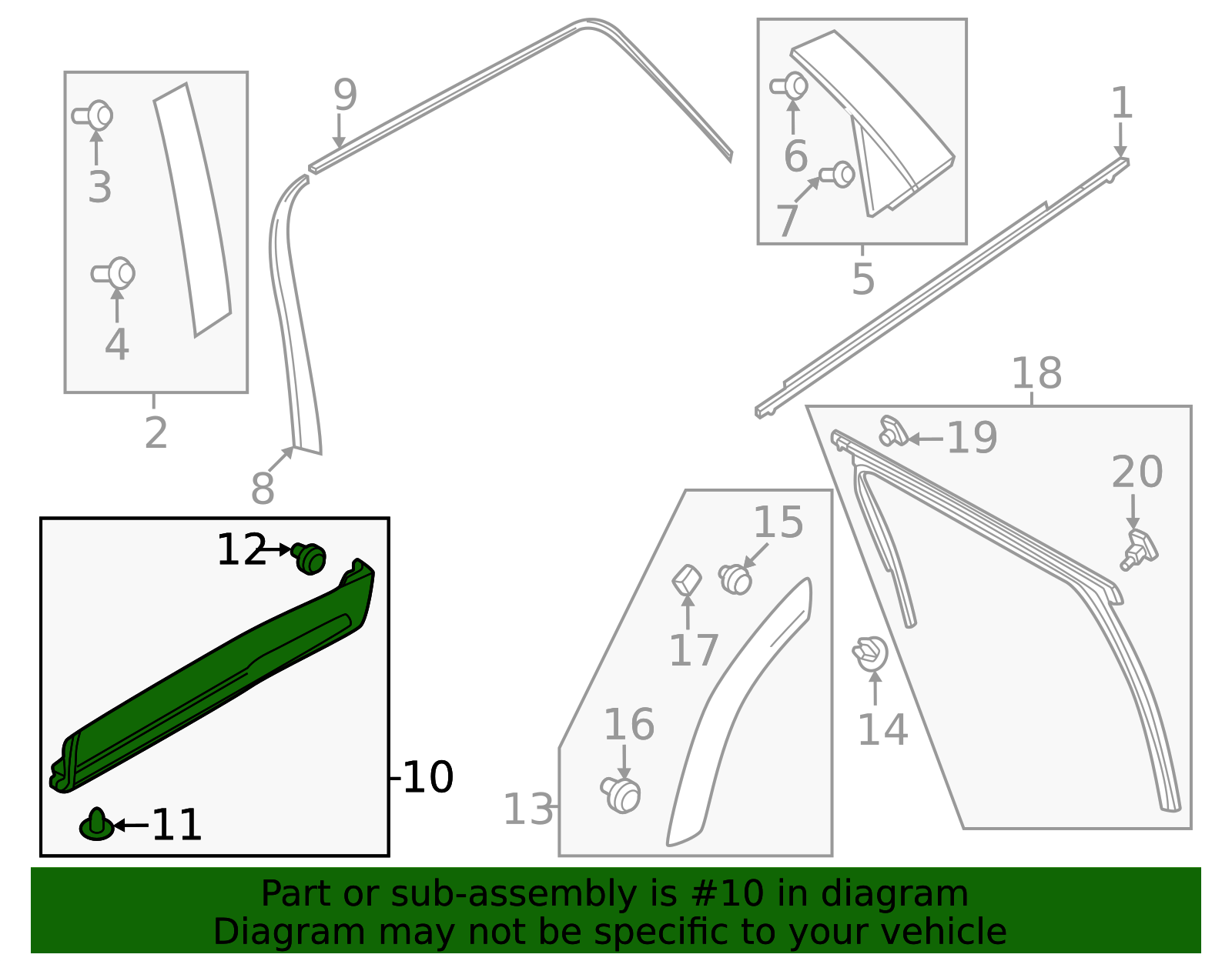 2024-2025 Mazda CX-90 Body Side Molding KJK8-51-RC0C-51 | OEM