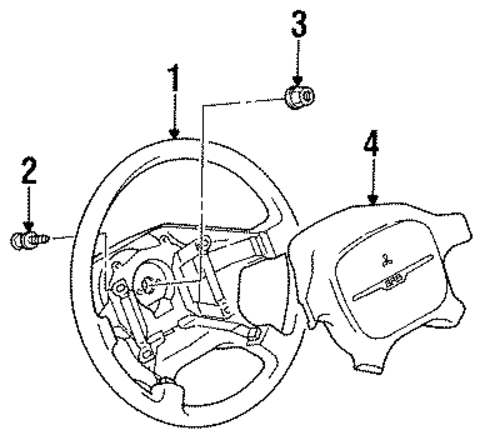 Steering Wheel & Trim for 1996 Mitsubishi Galant #0