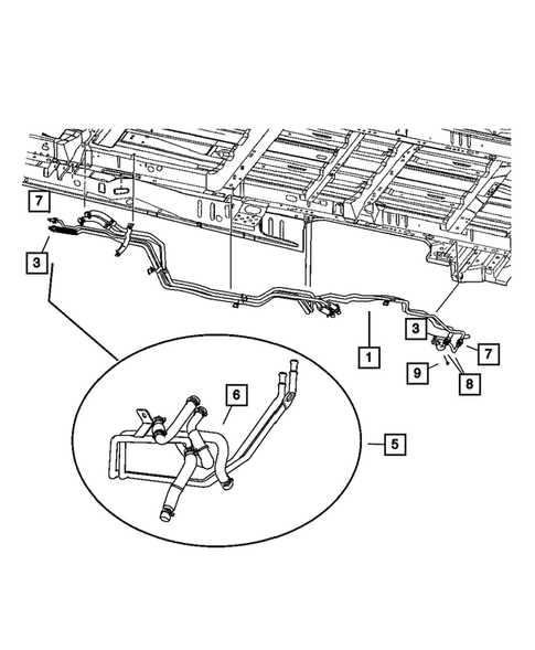 Air Conditioner and Heater Plumbing for 2006 Chrysler Town & Country #4
