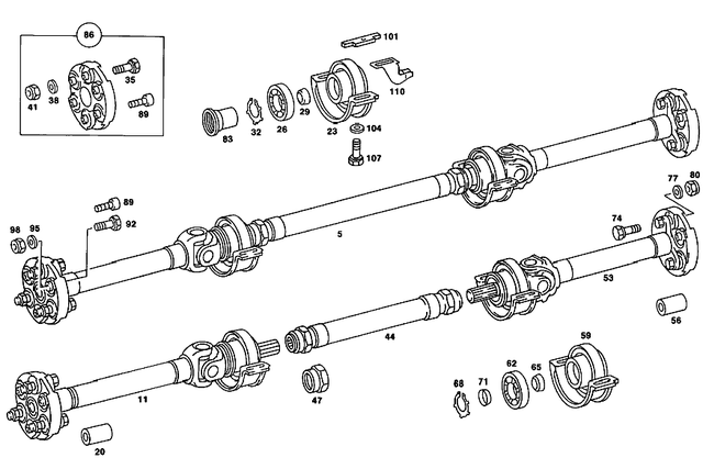 1234105202 - : Propeller Shaft for Mercedes-Benz Image
