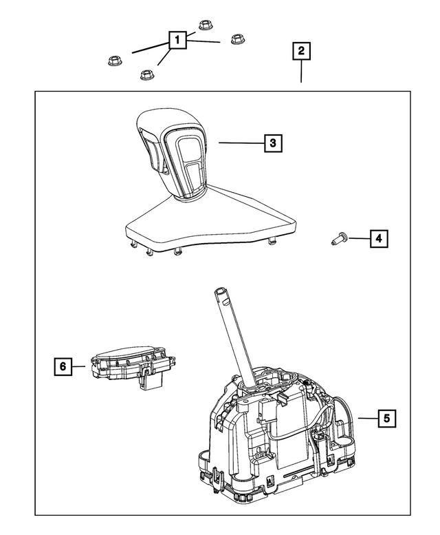 « 68483906AC – Transmission : Sélection De Rapport Soufflet Et Bouton pour Mopar Image »