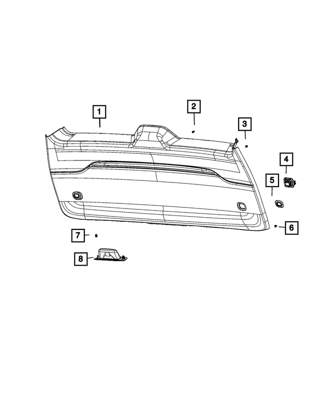 « 6UV40TX7AB –  : Liftgate Pull Cup pour Mopar Image »