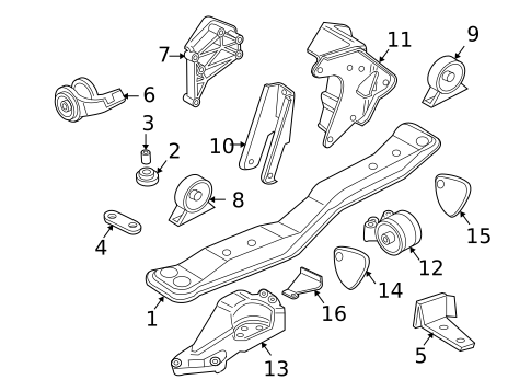 Engine & Trans Mounting for 2001 Volvo S40 #0