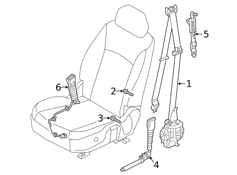 Front Seat Belts for 2022 Genesis G90 #0