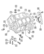 68006033AA - Engine 3.5L Six Cylinder: Bolt for Mopar Image