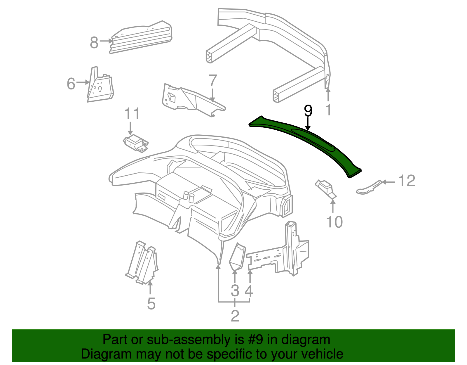 Panel Above Lid - BMW (51718268224)