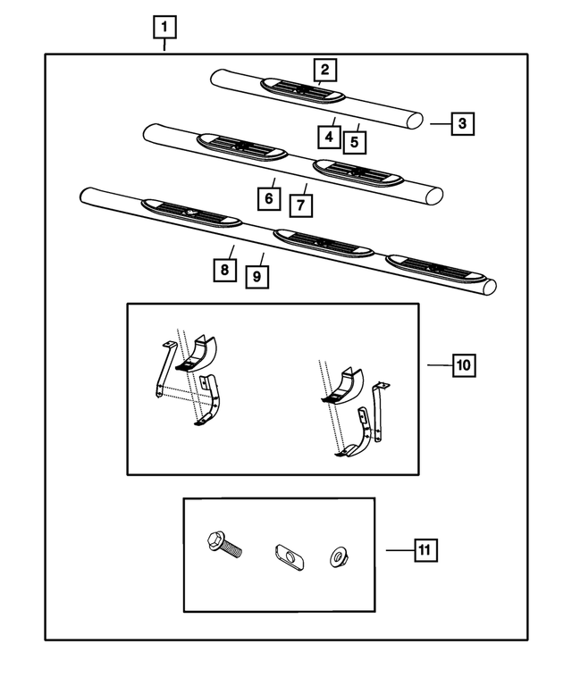 68048818AA - Mopar Accessories - Component Parts: Right Side Step for Mopar Image