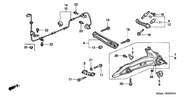 Rear Lower Arm for 2000 Honda Civic #0